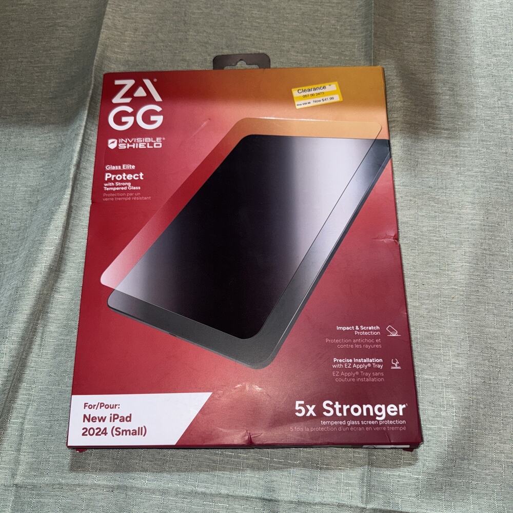 NEW SEALED ZAGG InvisibleShield Glass Elite Screen Protect iPad 2024 (Small) 11"